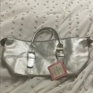 Baby Phat Shimmering Silver Tote Bag